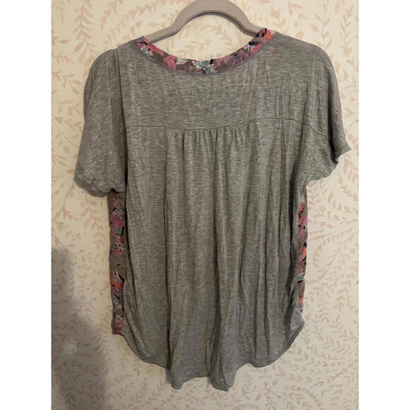 Rebecca Taylor Floral Print  100% Silk Short Sleeve Top - Picture 7 of 8
